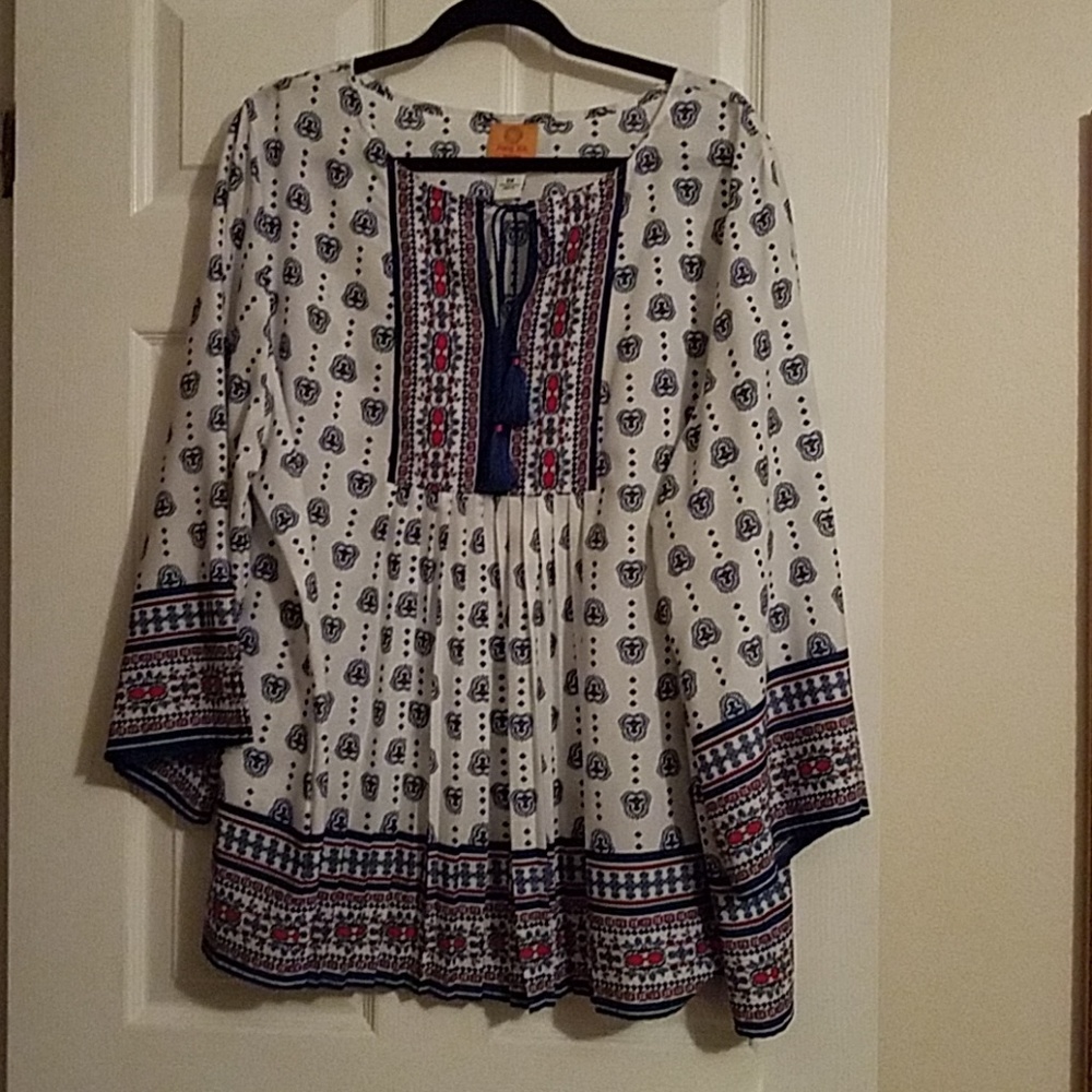 Ruby Rd 2x pleated front blouse